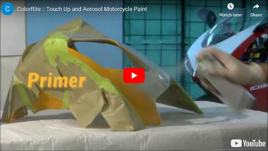 ColorRite Touch Up and Aerosol Motorcycle Paint YouTube Video