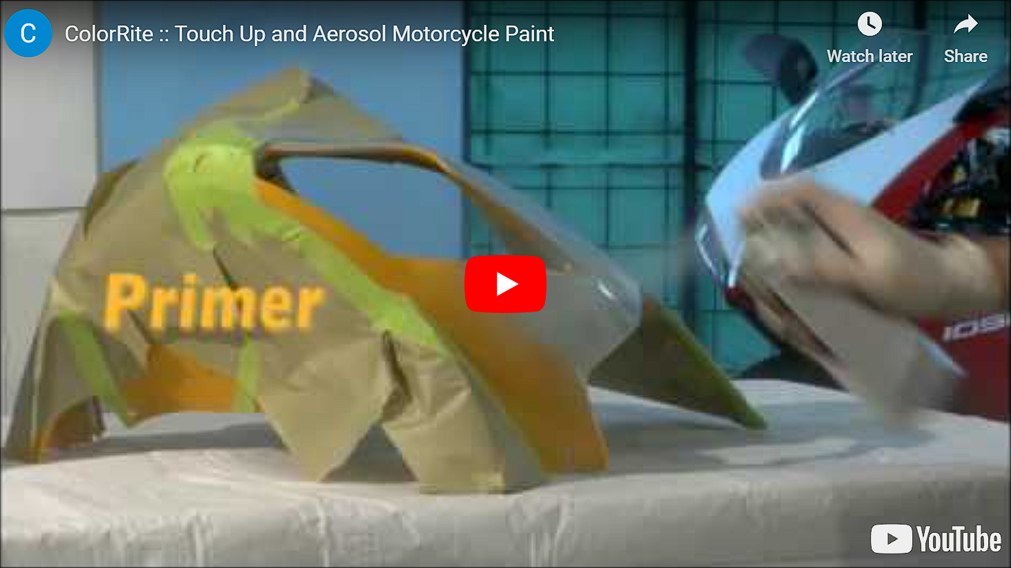 ColorRite Touch Up and Aerosol Motorcycle Paint YouTube Video